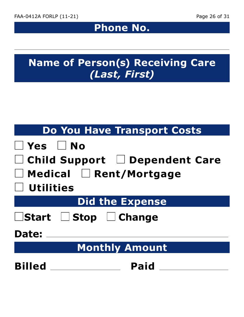 Form FAA-0412A-LP Change Report (Large Print) - Arizona, Page 26