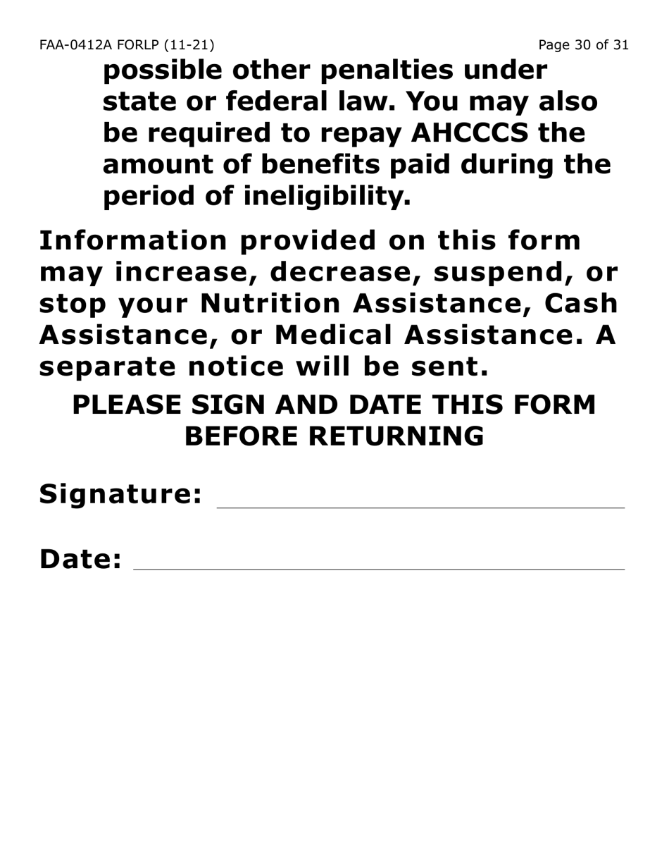 Form FAA-0412A-LP Change Report (Large Print) - Arizona, Page 30