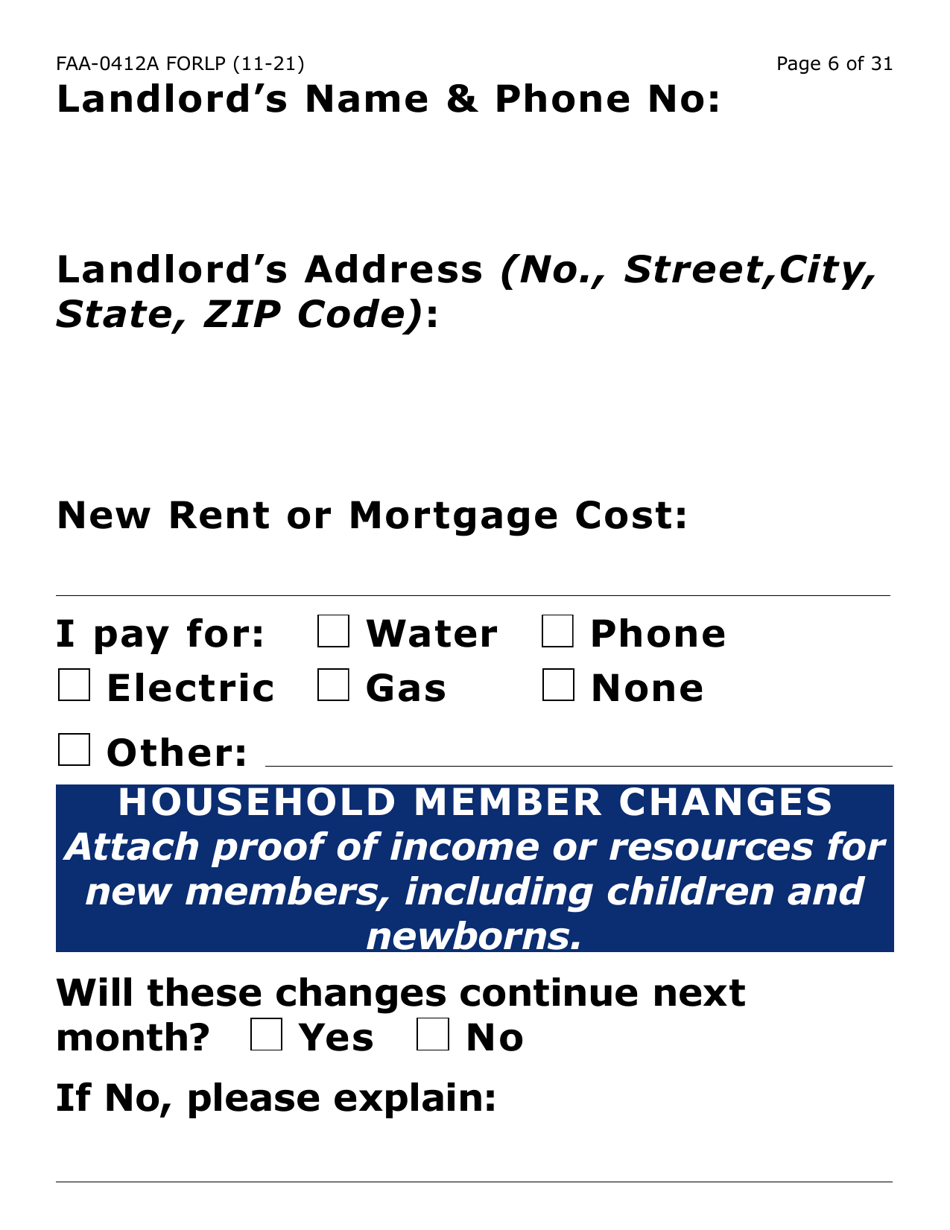 Form FAA-0412A-LP Change Report (Large Print) - Arizona, Page 6