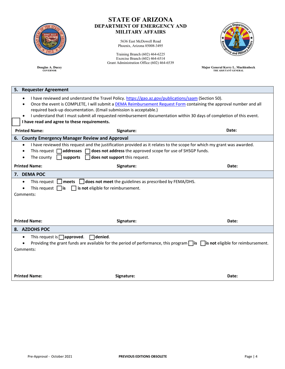 Shsgp Funding Pre-approval Form - Arizona, Page 4