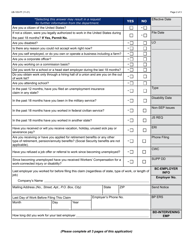 Form UB-105 Arizona Initial Claim for Unemployment Insurance - Arizona, Page 2