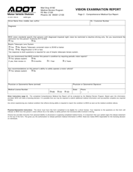 Form 32-4001 Vision Examination Report - Arizona, Page 2