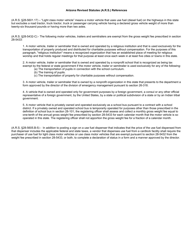 Form 96-0348 Light Class/Exempt Use Class Declaration - Arizona, Page 2
