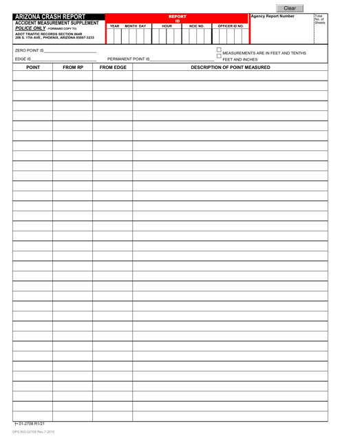 Form 01-2708  Printable Pdf