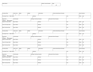Form 40-2011 Auto Recycler Inventory Record - Arizona, Page 2