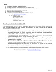 Form 99-0204 Ignition Interlock Service Provider (Iisp) Application for Contract - Arizona, Page 2