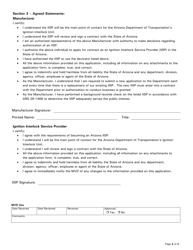 Form 99-0204 Ignition Interlock Service Provider (Iisp) Application for Contract - Arizona, Page 4