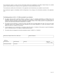 Form 96-0171 Ignition Interlock Manufacturer Application - Arizona, Page 5