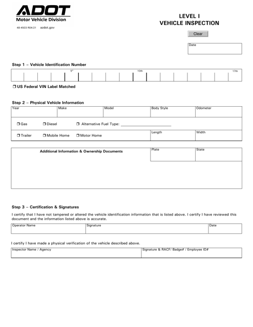 Form 48-4503  Printable Pdf
