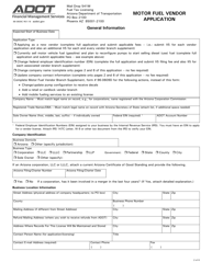 Form 96-0609C Motor Fuel Vendor Application - Arizona, Page 2