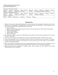 Form 96-0609C Motor Fuel Vendor Application - Arizona, Page 5