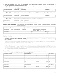 Form 96-0609B Motor Fuel Restricted Distributor Application - Arizona, Page 5