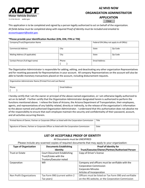 Form 15-0706  Printable Pdf