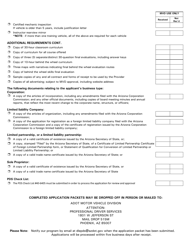 Form 40-6405 Professional Driver Services (Pds) Third Party Driver License Training Provider Checklist - Arizona, Page 2