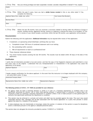 Form 96-0329 Professional Driver Training Instructor Application - Arizona, Page 2