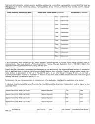 Form 96-0456 Professional Driver Training School Renewal - Arizona, Page 2