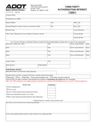 Form 96-0151 &quot;Third Party Authorization Interest&quot; - Arizona