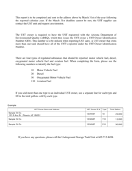 Form 70-0713 Underground Storage Tank Sales Report - Arizona, Page 2