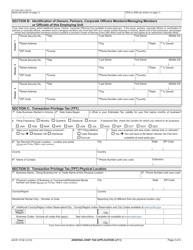 Form JT-1 (ADOR10196) Arizona Joint Tax Application - Arizona, Page 2