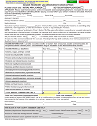 Document preview: Form DOR82104 Senior Property Valuation Protection Option - Arizona