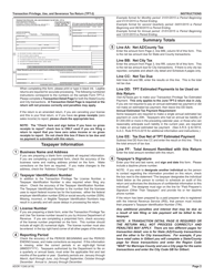 Instructions for Form TPT-2, ADOR11249 Transaction Privilege, Use, and Severance Tax Return - Arizona, Page 2