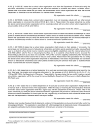 Form ADOR11131 School Tuition Organization Application for Certification to Receive Corporate Donations - Arizona, Page 2