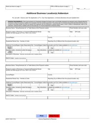 Document preview: Form ADOR11189 Additional Business Location(S) Addendum - Arizona