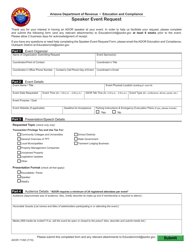 Document preview: Form ADOR11350 Speaker Event Request - Arizona