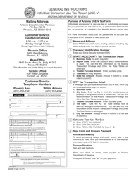 Arizona Form AZ-USE V (ADOR11349) Arizona Individual Consumer Use Tax Payment Voucher - Arizona, Page 2
