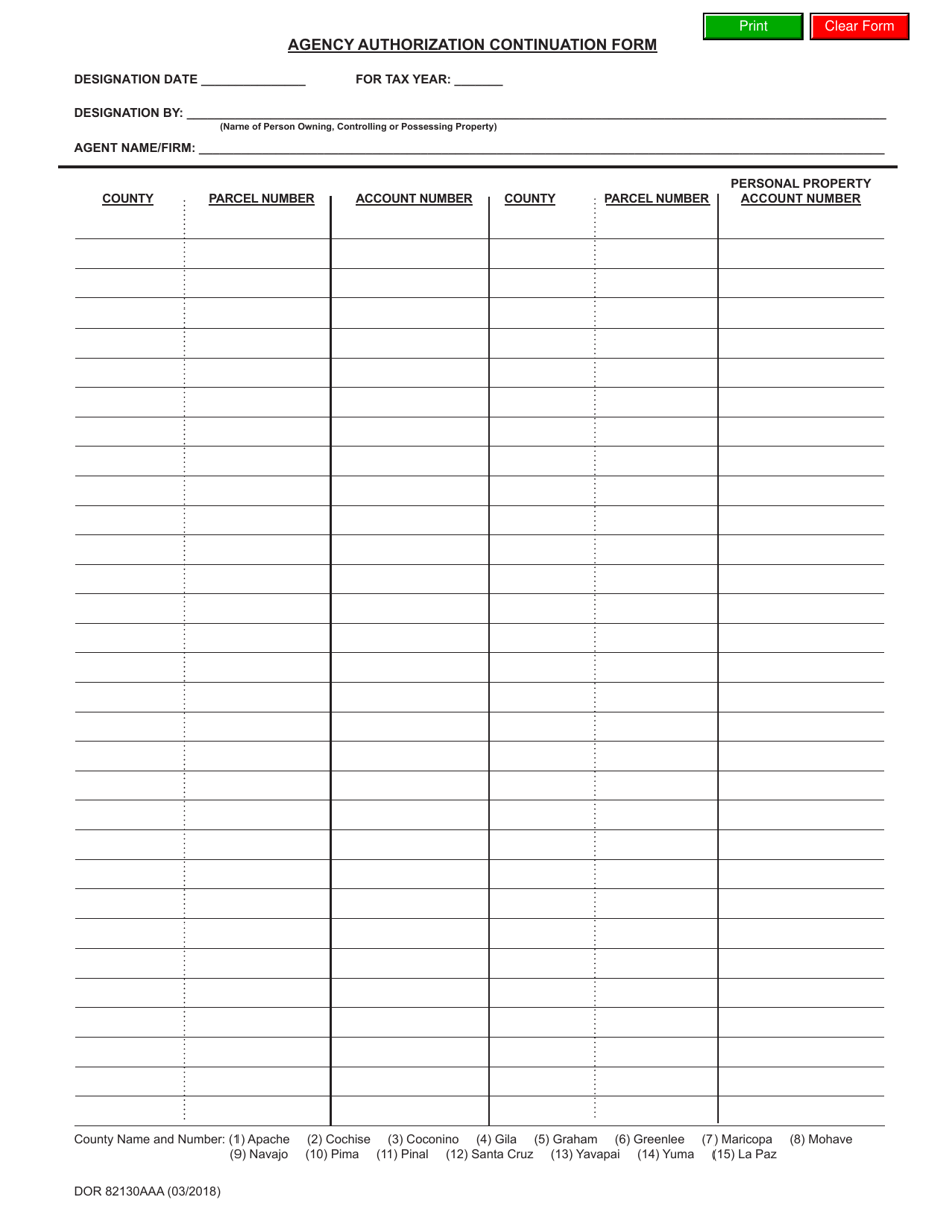 Form DOR82130AAA - Fill Out, Sign Online and Download Fillable PDF ...