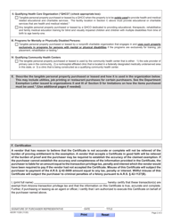 Arizona Form 5000HC (ADOR11228) Transaction Privilege Tax Healthcare Exemption Certificate - Arizona, Page 2