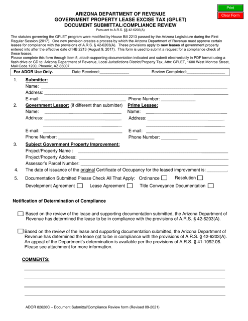 Form ADOR82620C  Printable Pdf