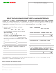 Document preview: Form DOR82163 Beneficiary's Declaration of Additional Funds Received - Arizona