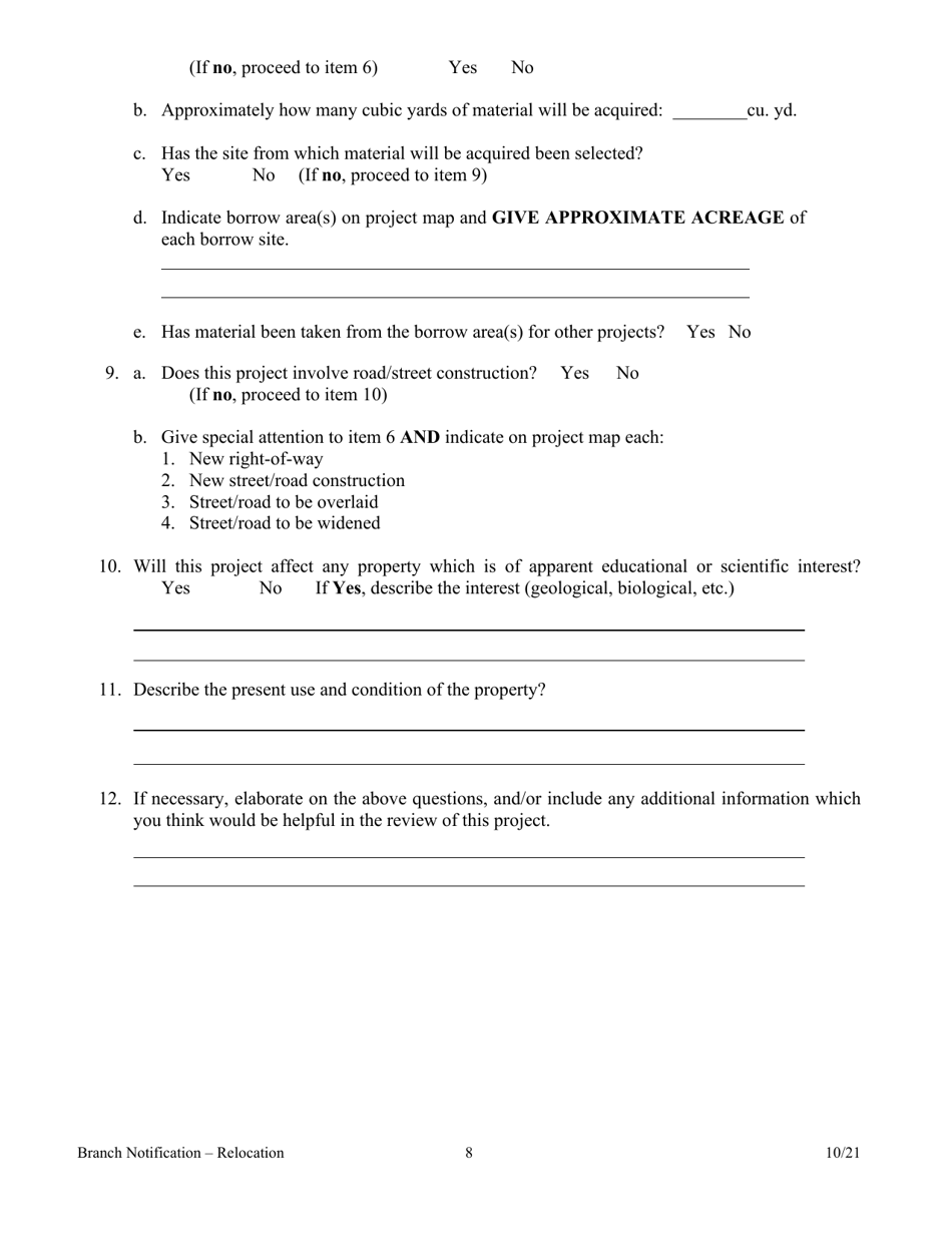 Notification for Relocation of a Branch Bank - Arkansas, Page 8