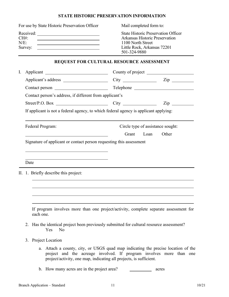 Application for Branch Bank - Standard - Arkansas, Page 11