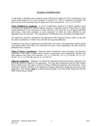 Application to Relocate Main Office (In City) - Arkansas, Page 2