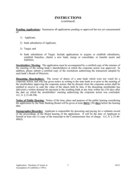 Application for Purchase of Assets or Assumption of Liabilities ( 50%) - Arkansas, Page 3