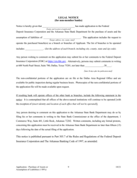 Application for Purchase of Assets or Assumption of Liabilities ( 50%) - Arkansas, Page 9