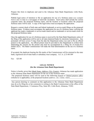 Application for Purchase or Assumption of Liabilities ( 50%) - Arkansas, Page 11