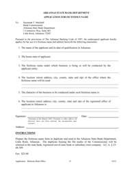 Application to Relocate Main Office - Arkansas, Page 16