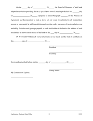 Application to Relocate Main Office - Arkansas, Page 19