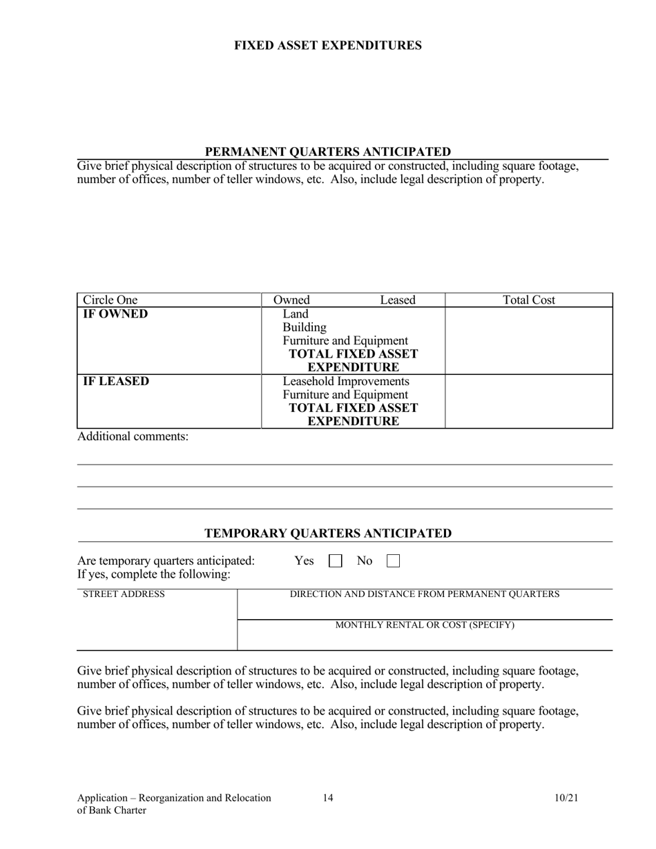 Application to Reorganize and Relocate Bank Charter - Arkansas, Page 14