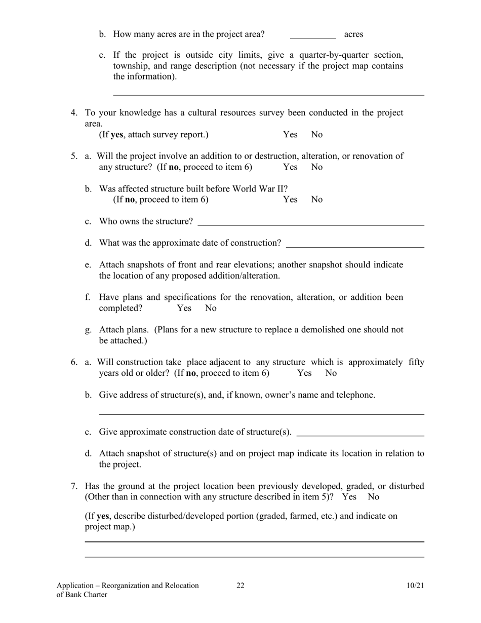 Application to Reorganize and Relocate Bank Charter - Arkansas, Page 22
