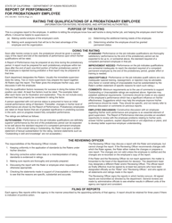 Form STD.636 Report of Performance for Probationary Employee - California, Page 3