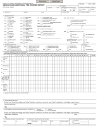 Form STD.634 &quot;Absence and Additional Time Worked Report&quot; - California