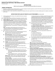 Form STD.634 Absence and Additional Time Worked Report - California, Page 2
