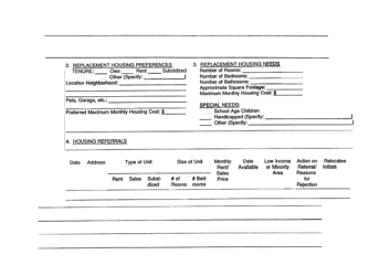 Appendix 9-2 Sample Household Case Record - California, Page 3