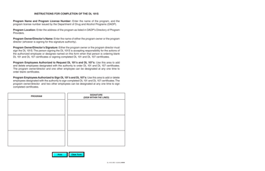 Form DL101S Dui Program Signatory Authority - California, Page 2