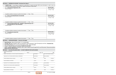 Form INF1130 Government Requester Account Application - California, Page 2
