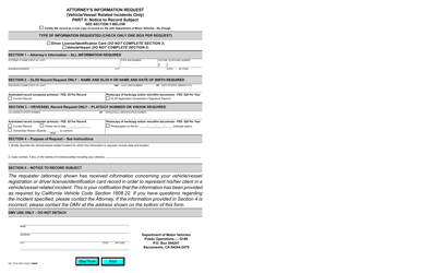 Form INF1161E Attorney&#039;s Information Request (Vehicle/Vessel Related Incidents Only) - California, Page 4
